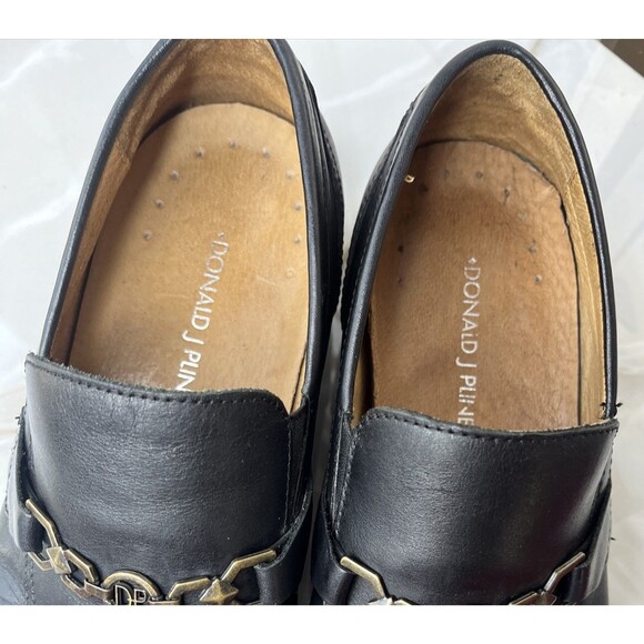 DONALD J. PLINER Men Sz 10 M Black LEATHER KOLLE 21 BIT LOAFERS Slip On Shoes main image 5